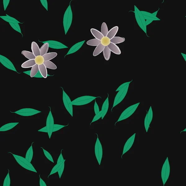 Fundo Sem Costura Floral Bonito Ilustração Vetorial — Vetor de Stock