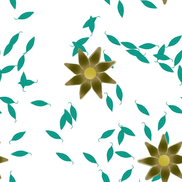 Fundo Sem Costura Floral Bonito Ilustração Vetorial — Vetor de Stock