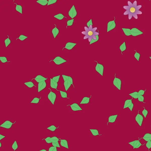 Fundo Sem Costura Floral Bonito Ilustração Vetorial — Vetor de Stock