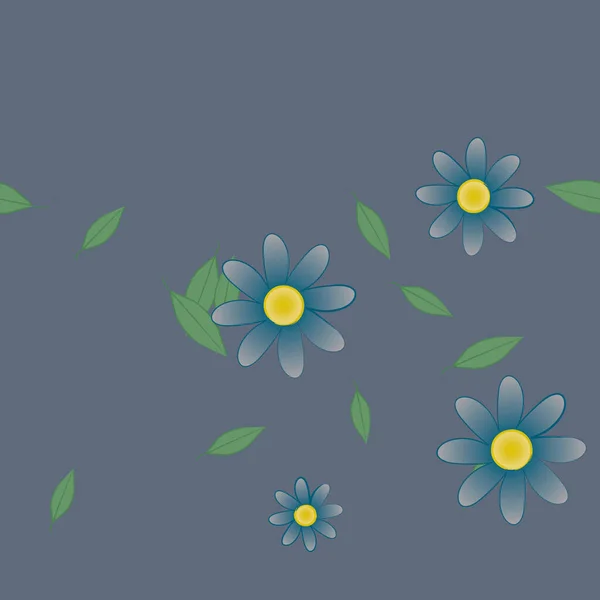 Schöne Florale Nahtlose Hintergrund Vektorillustration — Stockvektor