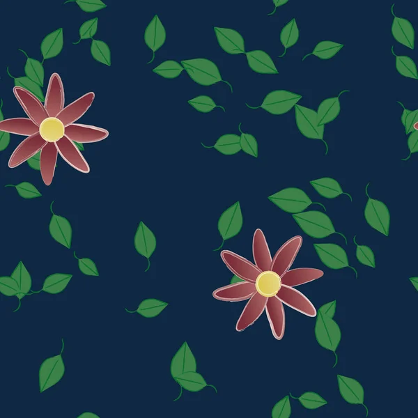 Hermoso Fondo Sin Costura Floral Ilustración Vectores — Vector de stock