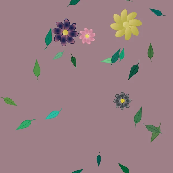 Hermoso Fondo Sin Costura Floral Ilustración Vectores — Vector de stock