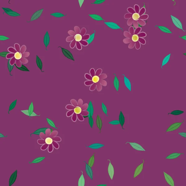 Beau Fond Floral Sans Couture Illustration Vectorielle — Image vectorielle