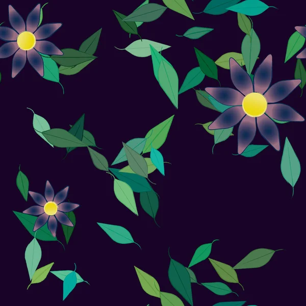 Hermoso Fondo Sin Costura Floral Ilustración Vectores — Vector de stock