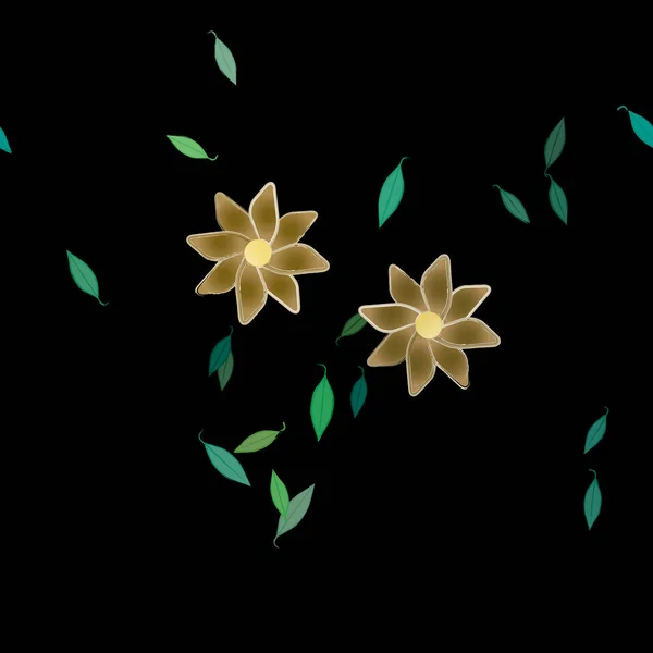 Hermoso Fondo Sin Costura Floral Ilustración Vectores — Vector de stock