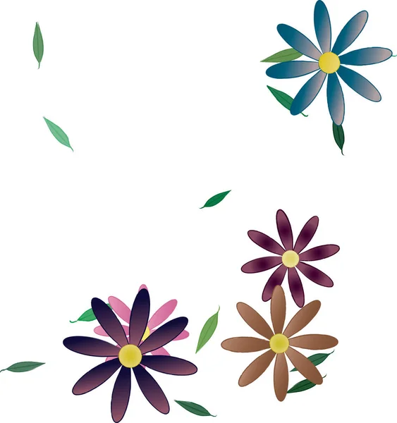 Hermoso Fondo Sin Costura Floral Ilustración Vectores — Vector de stock