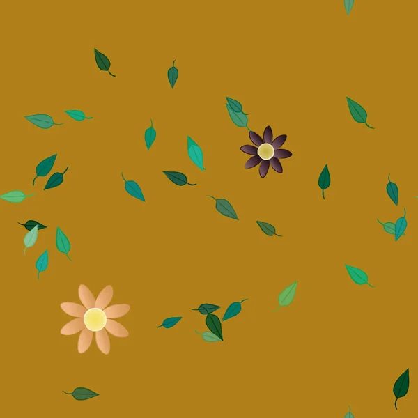 Schöne Florale Nahtlose Hintergrund Vektorillustration — Stockvektor