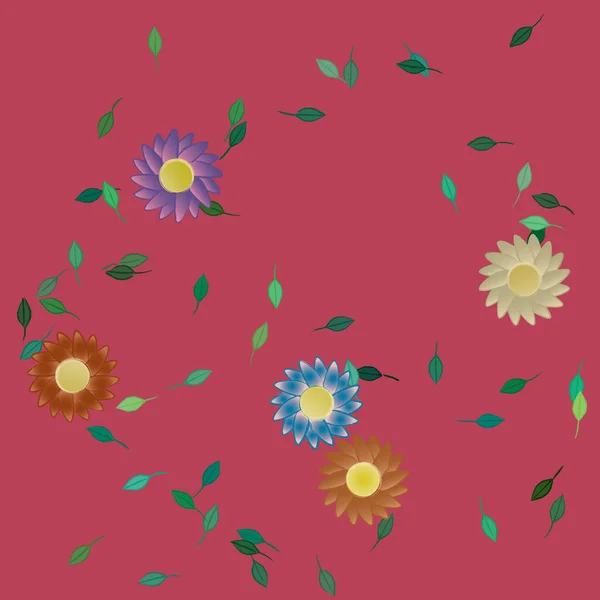 Hermoso Fondo Sin Costura Floral Ilustración Vectores — Vector de stock