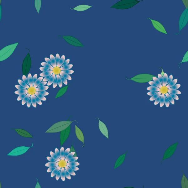 Schöne Florale Nahtlose Hintergrund Vektorillustration — Stockvektor