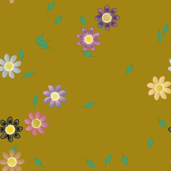 Fundo Sem Costura Floral Bonito Ilustração Vetorial — Vetor de Stock