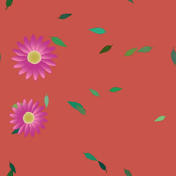 Fundo Sem Costura Floral Bonito Ilustração Vetorial — Vetor de Stock