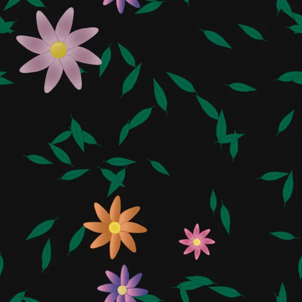 Beau Fond Floral Sans Couture Illustration Vectorielle — Image vectorielle