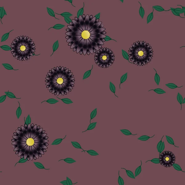 Fundo Sem Costura Floral Bonito Ilustração Vetorial — Vetor de Stock