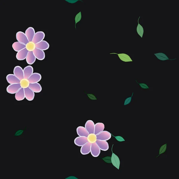 Fundo Sem Costura Floral Bonito Ilustração Vetorial — Vetor de Stock