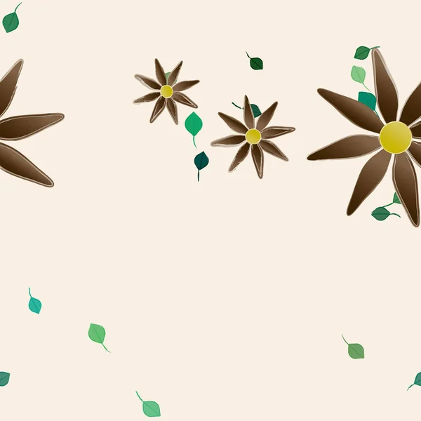 Hermoso Fondo Sin Costura Floral Ilustración Vectores — Vector de stock