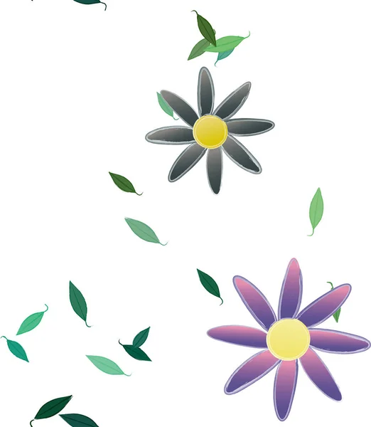 Schöne Florale Nahtlose Hintergrund Vektorillustration — Stockvektor