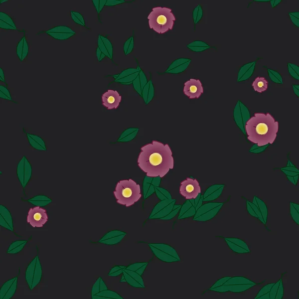 Schöne Florale Nahtlose Hintergrund Vektorillustration — Stockvektor