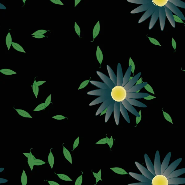 Fundo Sem Costura Floral Bonito Ilustração Vetorial — Vetor de Stock