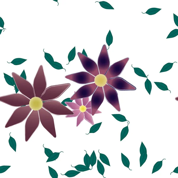 Beau Fond Floral Sans Couture Illustration Vectorielle — Image vectorielle