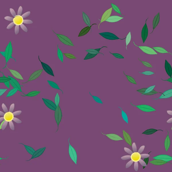 Schöne Florale Nahtlose Hintergrund Vektorillustration — Stockvektor