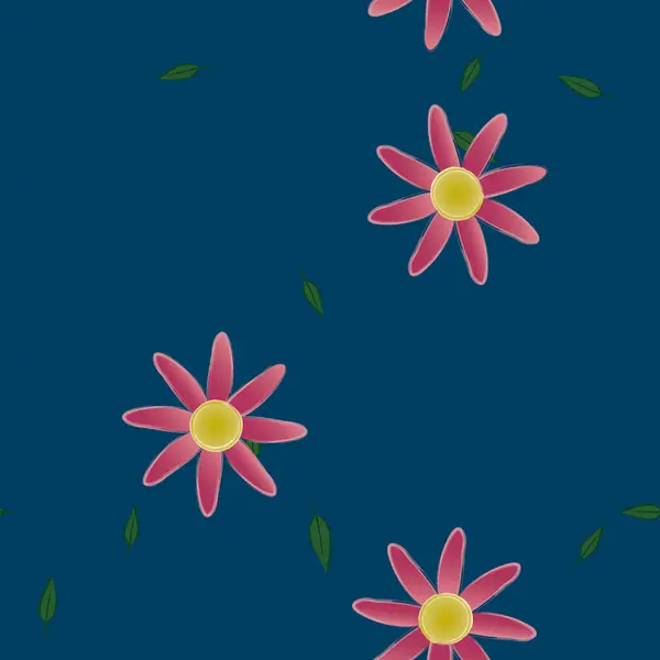 Schöne Florale Nahtlose Hintergrund Vektorillustration — Stockvektor