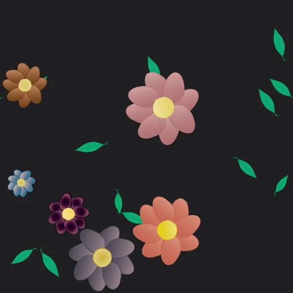 Hermoso Fondo Sin Costura Floral Ilustración Vectores — Vector de stock