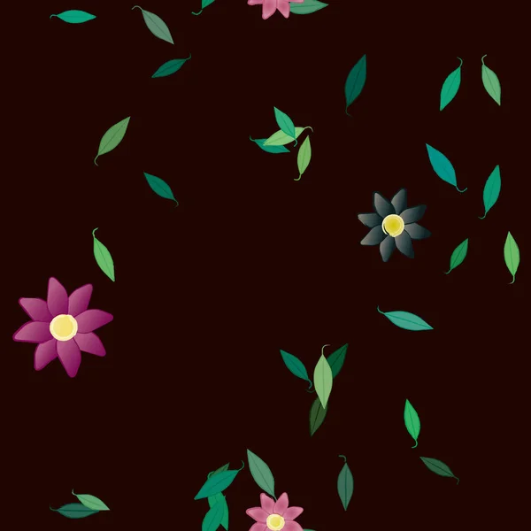 Hermoso Fondo Sin Costura Floral Ilustración Vectores — Vector de stock