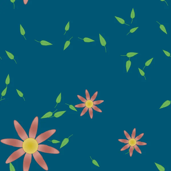 Fundo Sem Costura Floral Bonito Ilustração Vetorial — Vetor de Stock