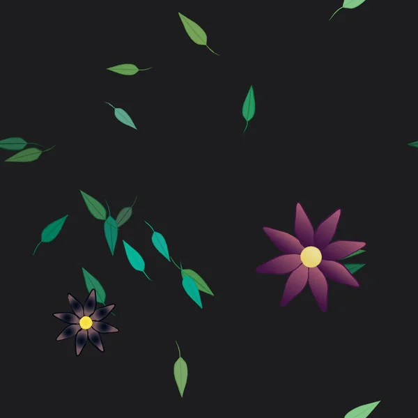 Hermoso Fondo Sin Costura Floral Ilustración Vectores — Vector de stock