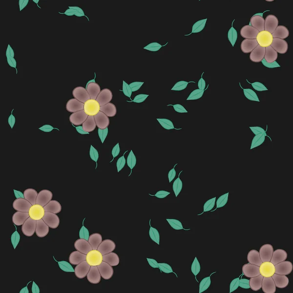 Fundo Sem Costura Floral Bonito Ilustração Vetorial — Vetor de Stock