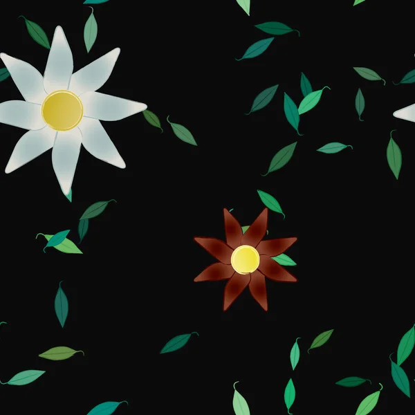 Frumos Fundal Floral Fără Sudură Ilustrație Vectorială — Vector de stoc