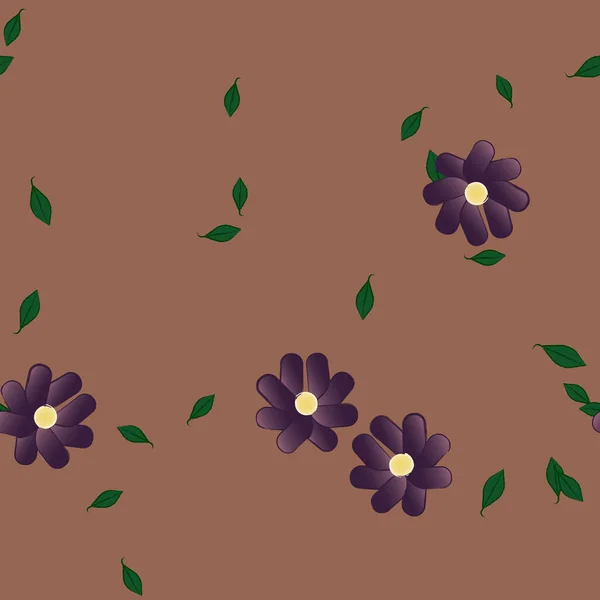 Fundo Sem Costura Floral Bonito Ilustração Vetorial — Vetor de Stock