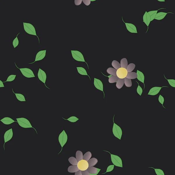 Fundo Sem Costura Floral Bonito Ilustração Vetorial —  Vetores de Stock