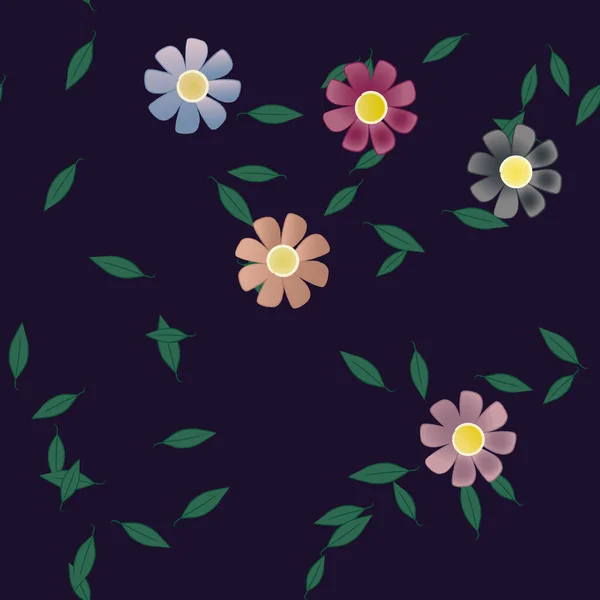 Beau Fond Floral Sans Couture Illustration Vectorielle — Image vectorielle