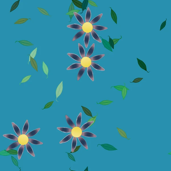 Fundo Sem Costura Floral Bonito Ilustração Vetorial — Vetor de Stock