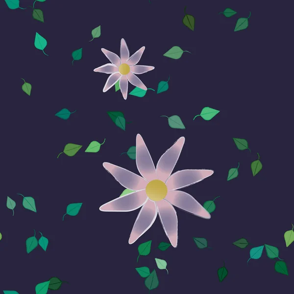 Hermoso Fondo Sin Costura Floral Ilustración Vectores — Vector de stock