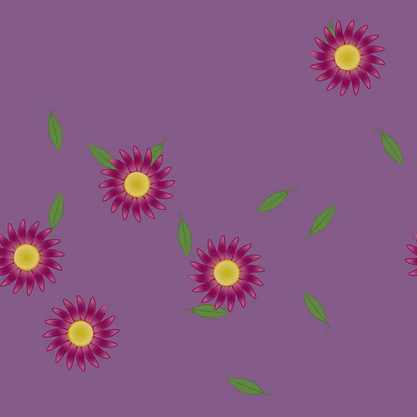 Mooie Bloemen Naadloze Achtergrond Vector Illustratie — Stockvector