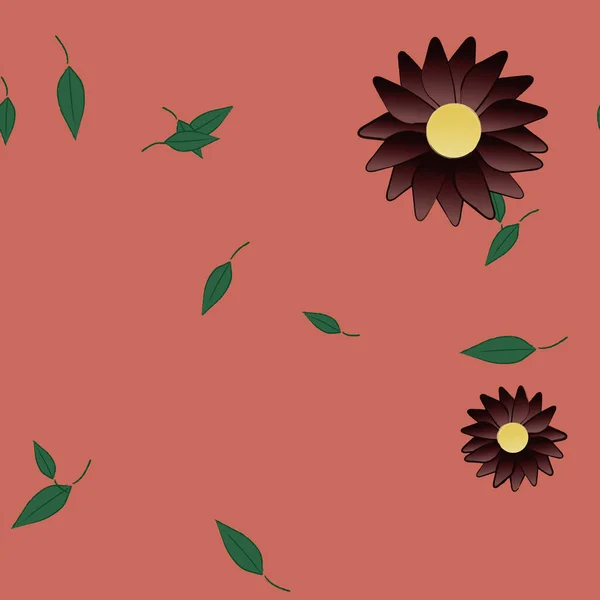 Fundo Sem Costura Floral Bonito Ilustração Vetorial —  Vetores de Stock