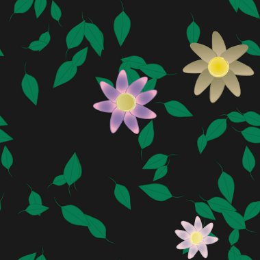 Çiçeksiz arka plan, vektör illüstrasyonu