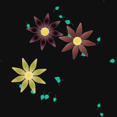 Çiçeksiz arka plan, vektör illüstrasyonu