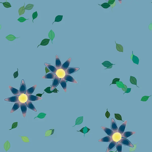 Hermoso Fondo Sin Costura Floral Ilustración Vectores — Vector de stock