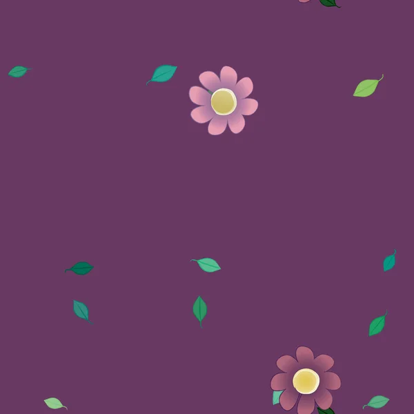 Fundo Sem Costura Floral Bonito Ilustração Vetorial — Vetor de Stock