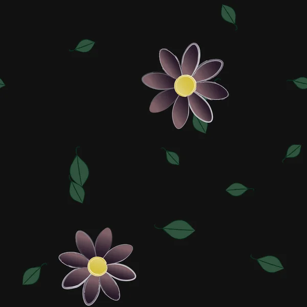 Fundo Sem Costura Floral Bonito Ilustração Vetorial — Vetor de Stock