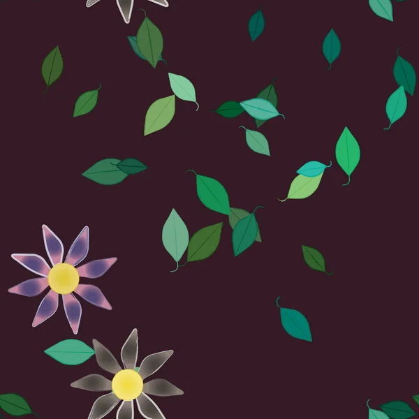 Schöne Florale Nahtlose Hintergrund Vektorillustration — Stockvektor