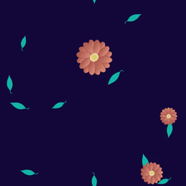 Hermoso Fondo Sin Costura Floral Ilustración Vectores — Vector de stock