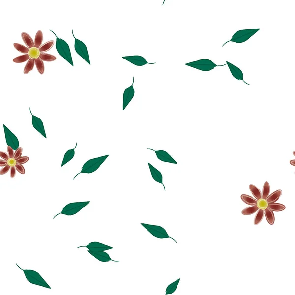 Fundo Sem Costura Floral Bonito Ilustração Vetorial — Vetor de Stock