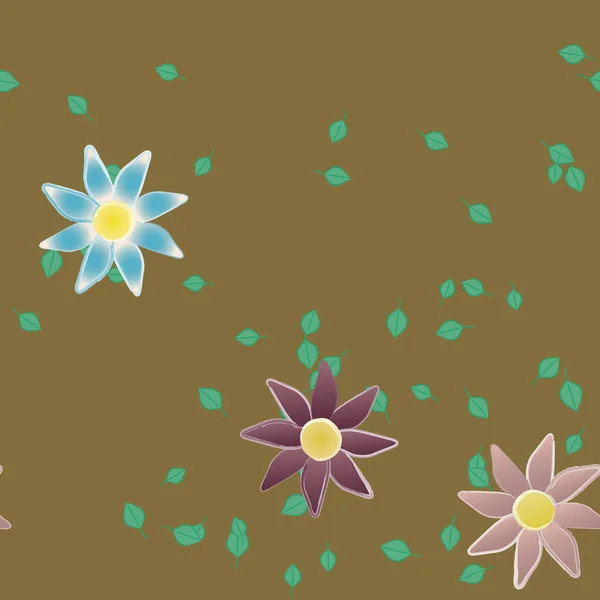 Hermoso Fondo Sin Costura Floral Ilustración Vectores — Vector de stock