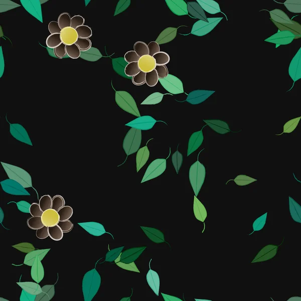 Hermoso Fondo Sin Costura Floral Ilustración Vectores — Vector de stock