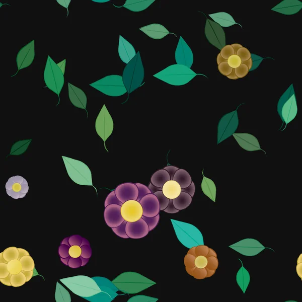 Hermoso Fondo Sin Costura Floral Ilustración Vectores — Vector de stock