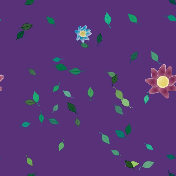 Fundo Sem Costura Floral Bonito Ilustração Vetorial — Vetor de Stock